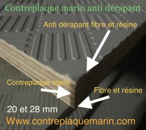 Panneaux contreplaque marin stratifie anti derapant